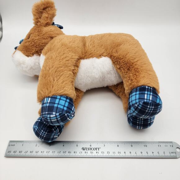 FOCO UNC Tar Heels Reindeer Plush 12" Blue Plaid Feet Brown Fur Stuffed Toy - Picture 10 of 10